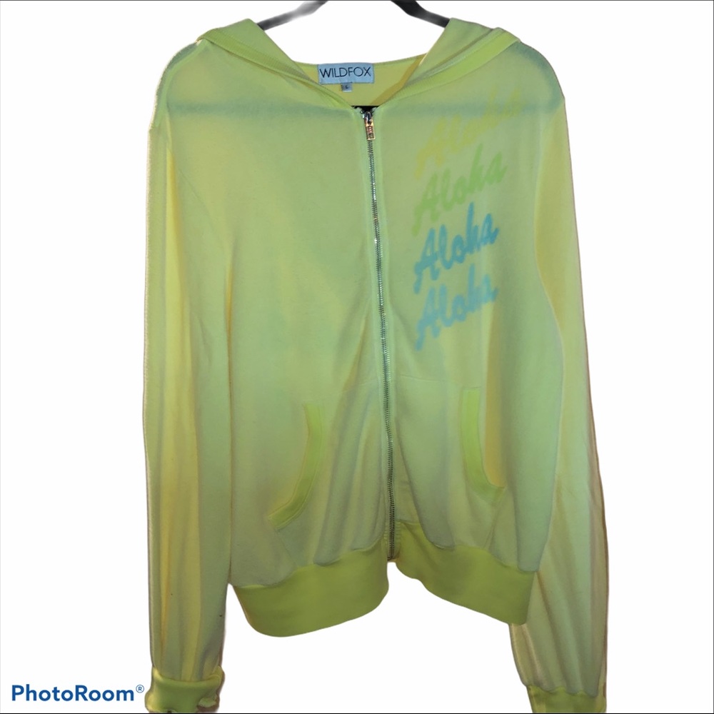 WILDFOX Aloha Zip Up Sweatshirt